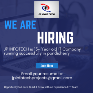 Jobs in Pondicherry JP infotech